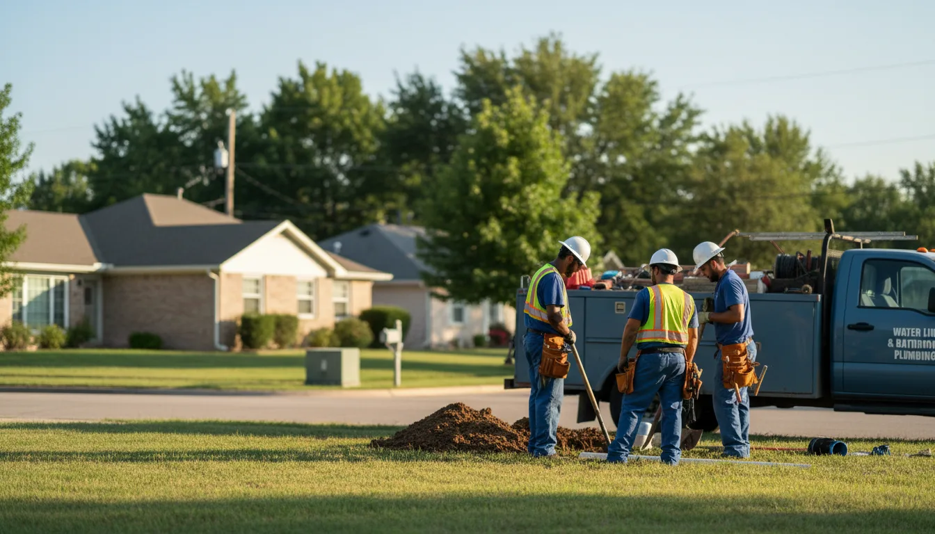 Residential water line and bathroom plumbing service in Bosworth, MO